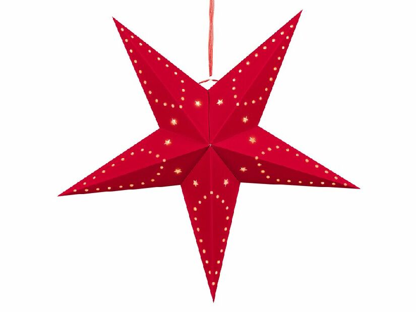 Set 2 ks závesných hviezd 60 cm Monti (červená)