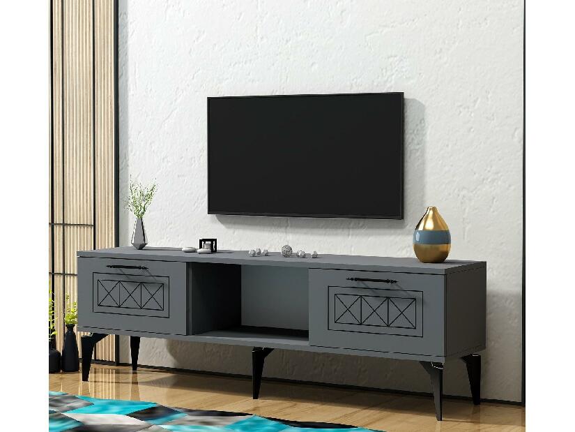 TV stolík/skrinka Lademe 2 (antracit) 