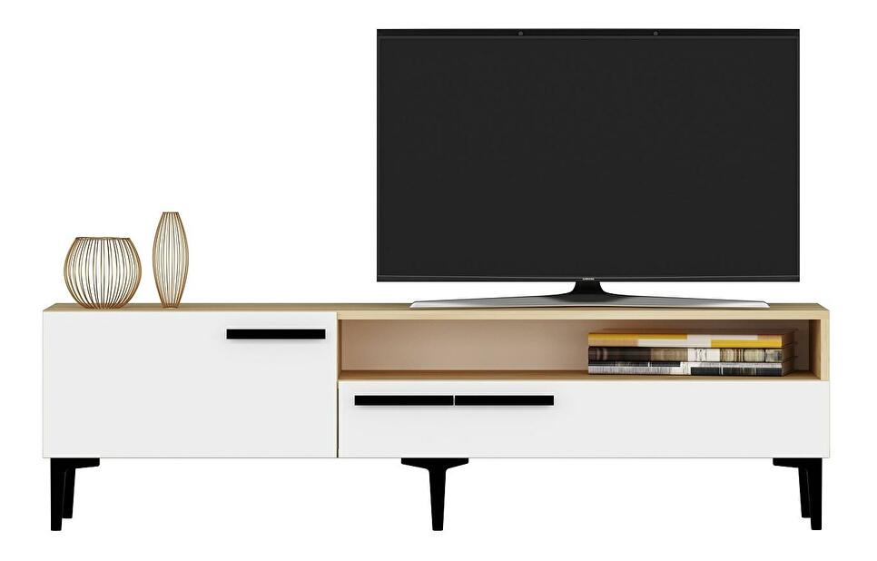 TV stolík/skrinka Sepada 1 (dub + biela) 