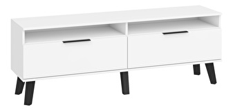 TV stolík/skrinka Shela SVN-11 (biela + biely lesk)