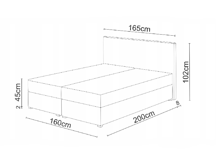 Kontinentálna posteľ 160x200 cm Karum Comfort (tmavozelená) (s roštom a matracom)