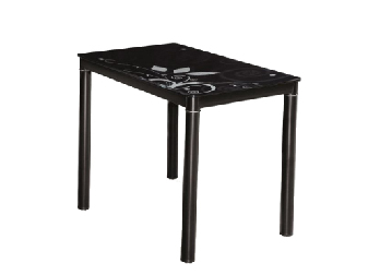 Jedálenský stôl 80 cm Damion (čierna + čierna) (pre 4 osoby) *výpredaj