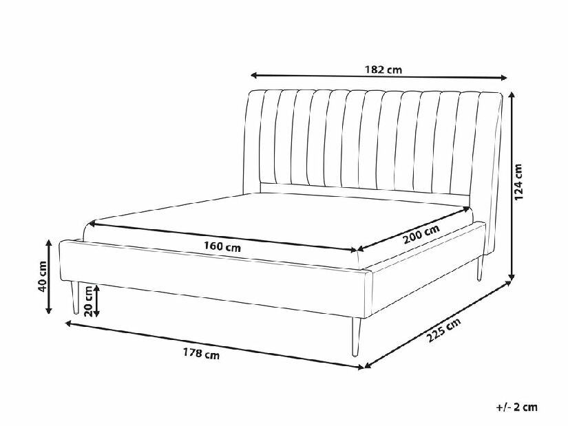 Manželská posteľ 160 cm Marvik (zelená)