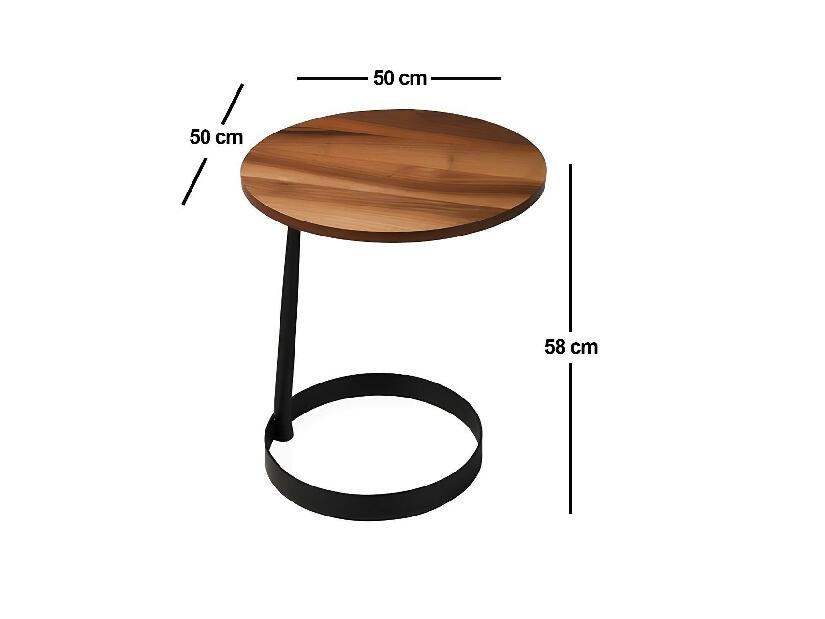 Príručný stolík Luvipi (orech) 