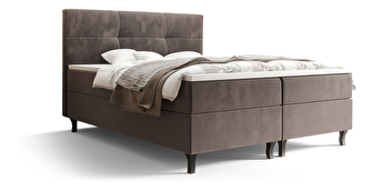 Manželská posteľ  Boxspring 160 cm Lumba (hnedá) (s matracom a úložným priestorom)
