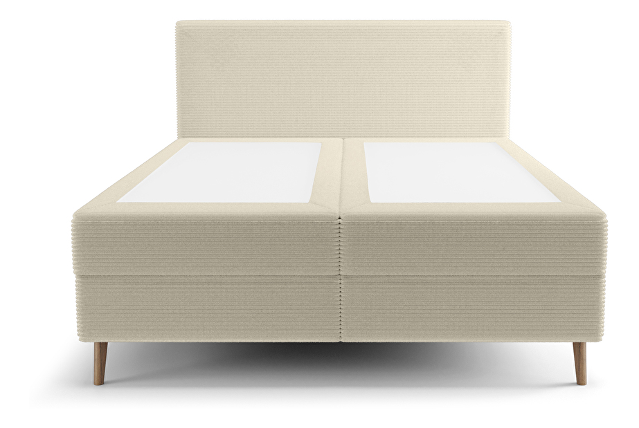 Manželská posteľ 140 cm Napoli Comfort (krémová) (s roštom, s úl. priestorom)