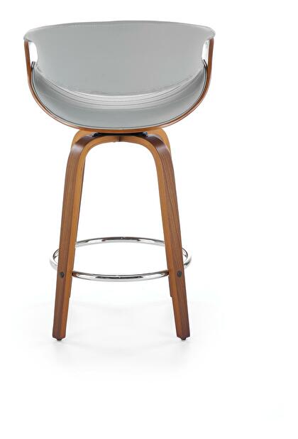 Barová stolička Hannah (sivá + orech)