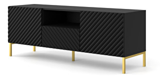 TV stolík/skrinka Surfy 3D (čierna)