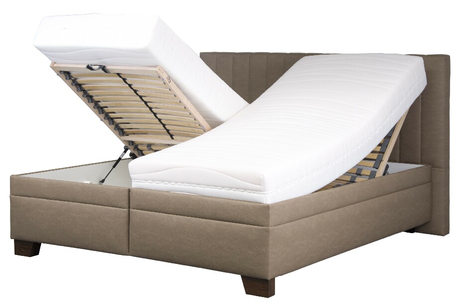 Manželská posteľ 180 cm Blanár Alba (hnedá) (s roštom a matracom IVANA PLUS)