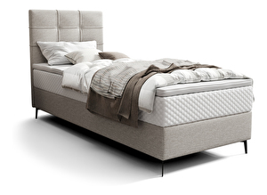 Jednolôžková posteľ 90 cm Infernus Comfort (svetlosivá) (s roštom, bez úl. priestoru)