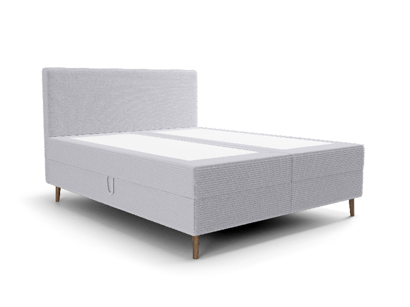 Manželská posteľ 160 cm Napoli Comfort (sivá) (s roštom, s úl. priestorom)