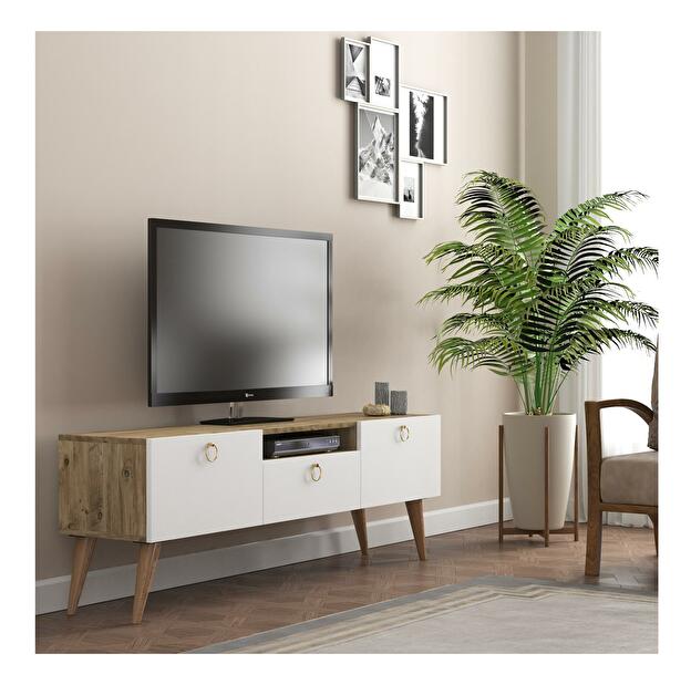TV stolík/skrinka Pisoda 2 (orech + biela + antracit) 