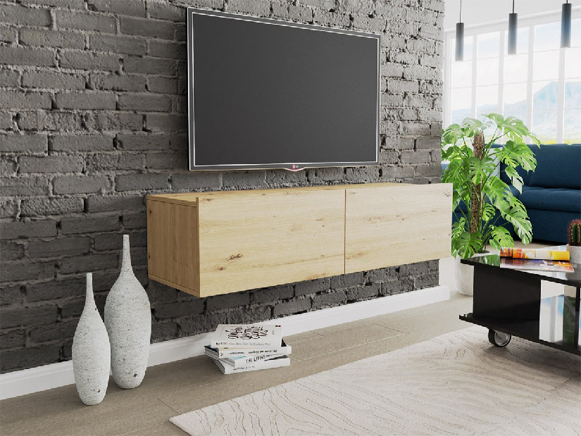 Nástenný TV stolík/skrinka Mirjan Corliss CRTV120 (dub artisan)