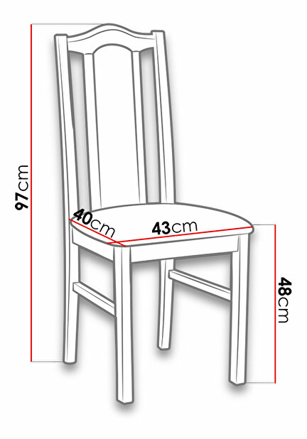 Jedálenska stolička Dalem II (jelša + sivá) *bazár