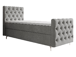 Jednolôžková posteľ 90 cm Clinton Comfort (sivá) (s roštom, bez úl. priestoru)