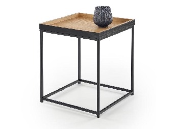 Konferenčný stolík Yane (prirodne drevo + čierna)