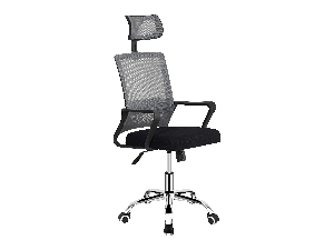 Kancelárska stolička Dekan (svetlosivá + čierna) *výpredaj