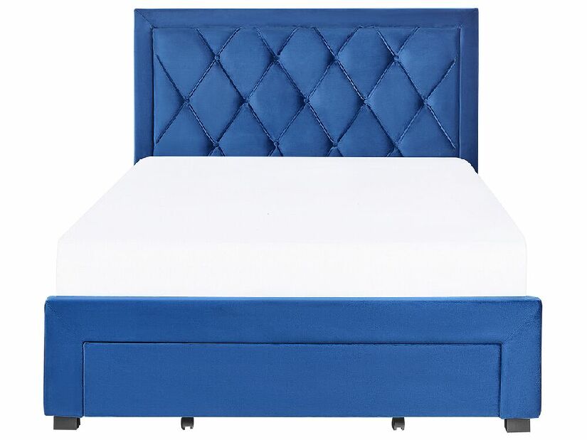 Manželská posteľ 140 cm Levi (modrá)
