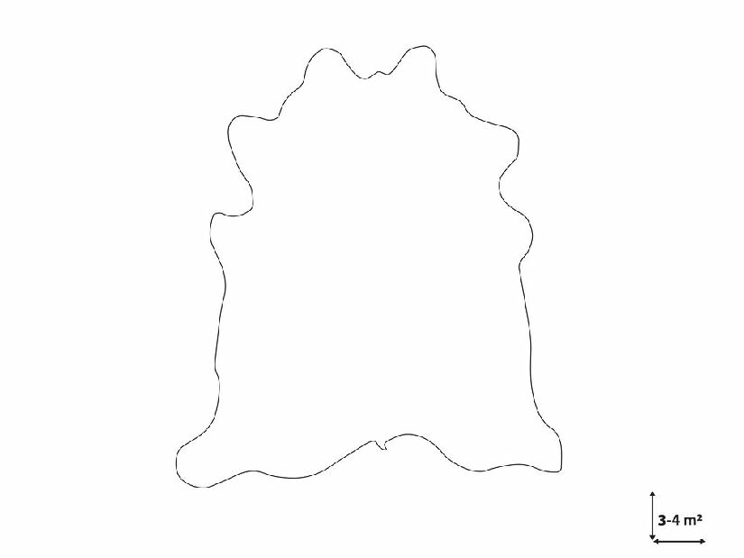 Koberec z hovädzej kože 2-3 m² Nasku (hnedá + biela)
