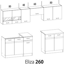 Kuchyňa Estell 260 cm