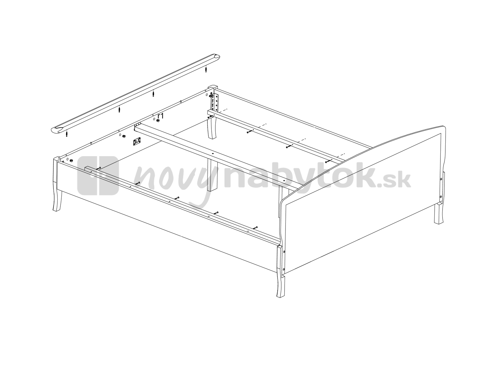 Manželská posteľ 160 cm BRW Orland LOZ/160 (Čerešňa orlando)