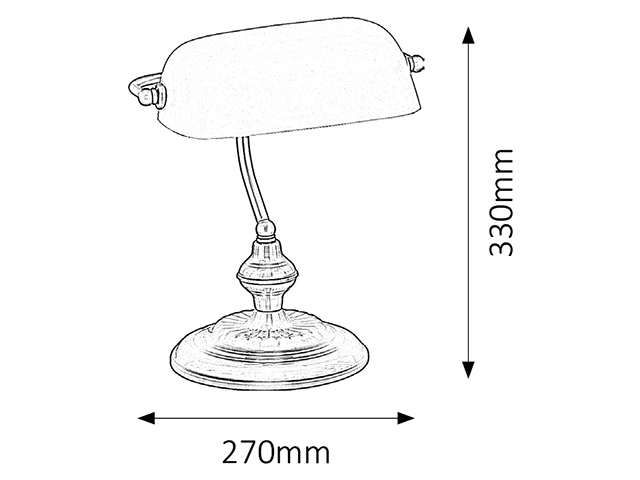 Stojanová lampa Bank 4037 (saténová chrómová + biela)