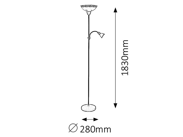 Stojanová lampa Etrusco 6968 (antická hnedá)