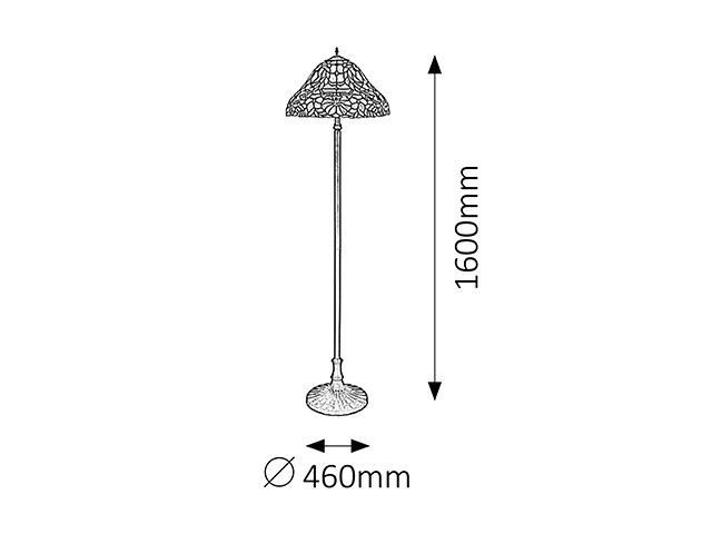 Stojanová lampa Mirella 8088 (bronzová + viacfarebné)