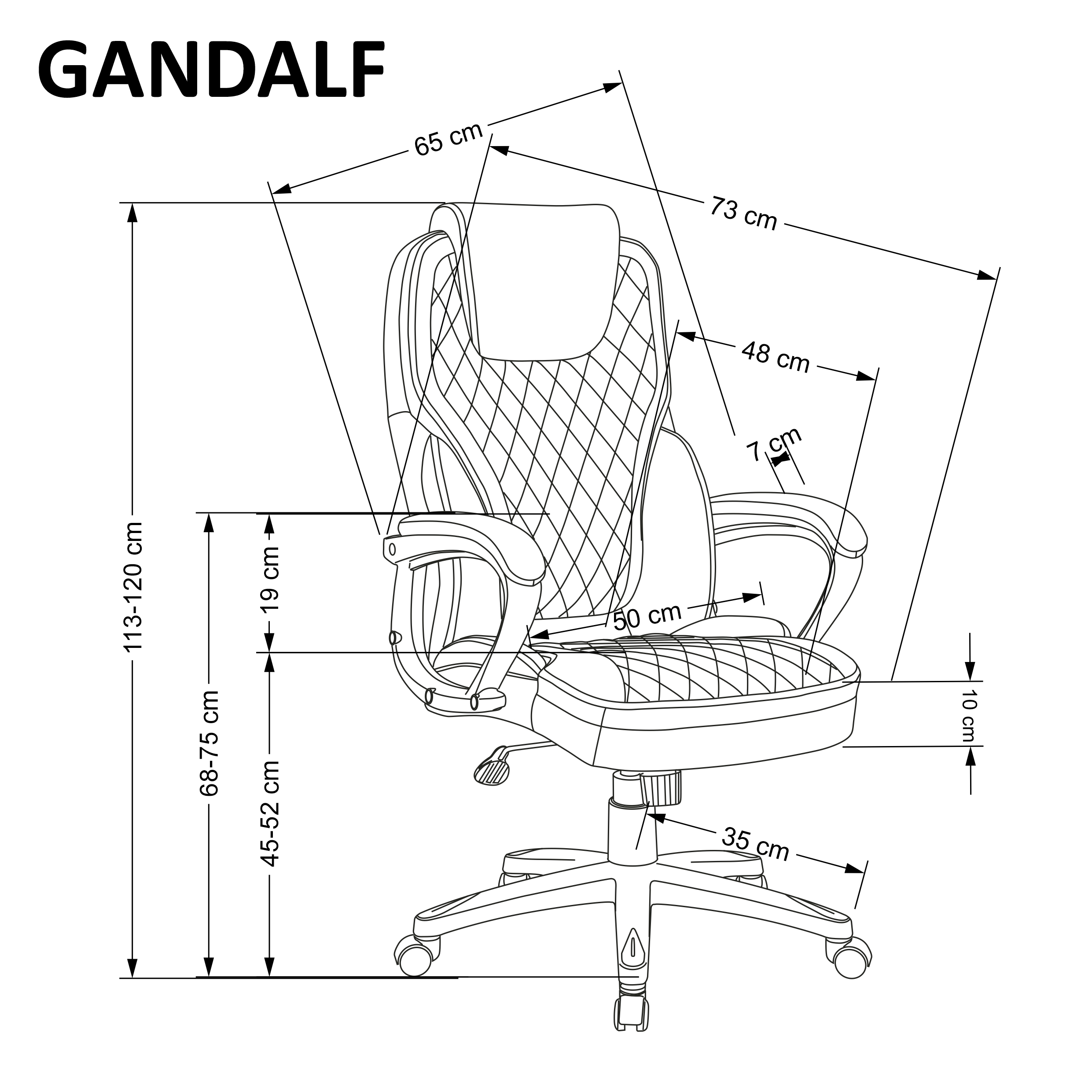 Kancelárske kreslo Gandy