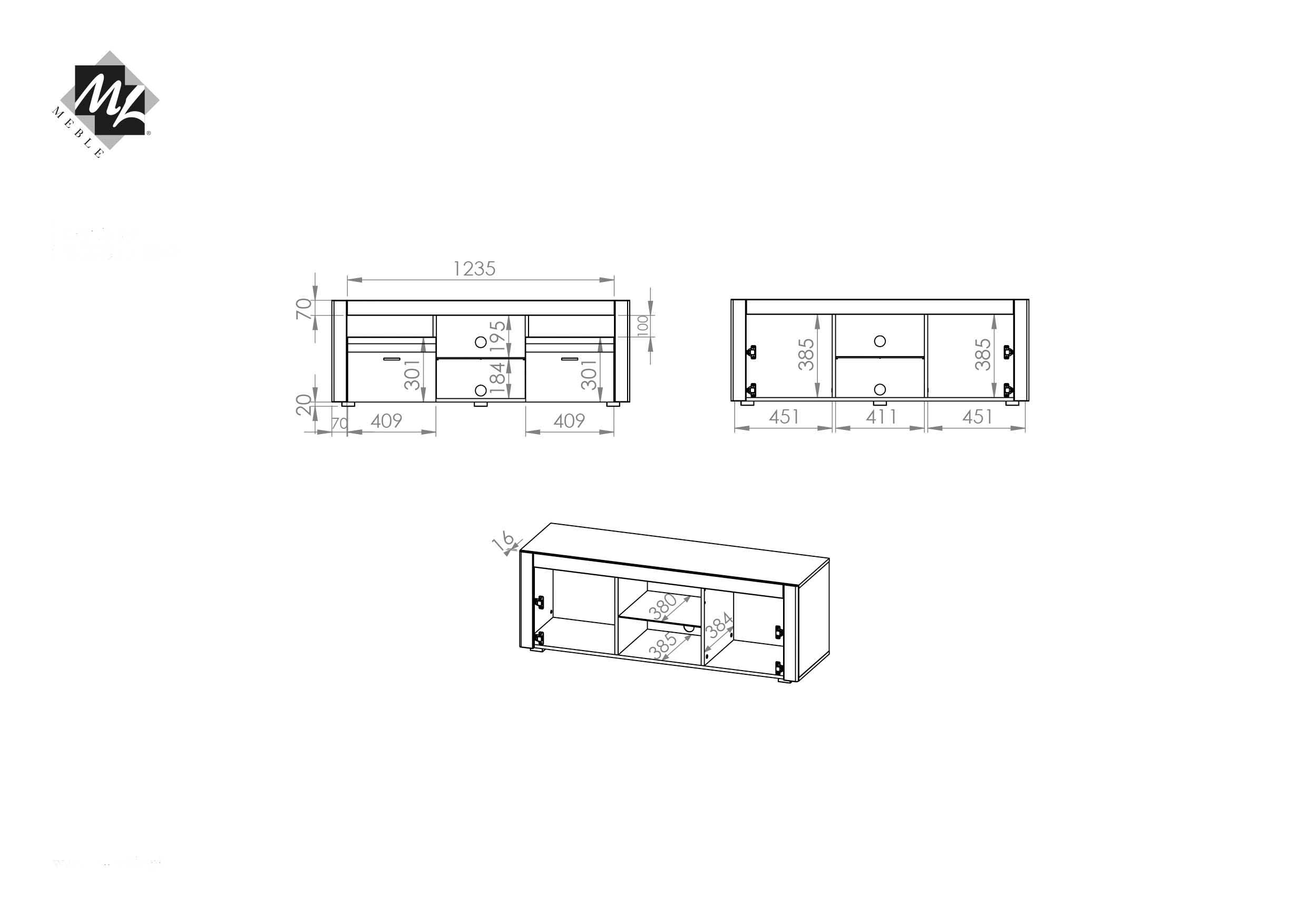 TV stolík/skrinka Festo 10