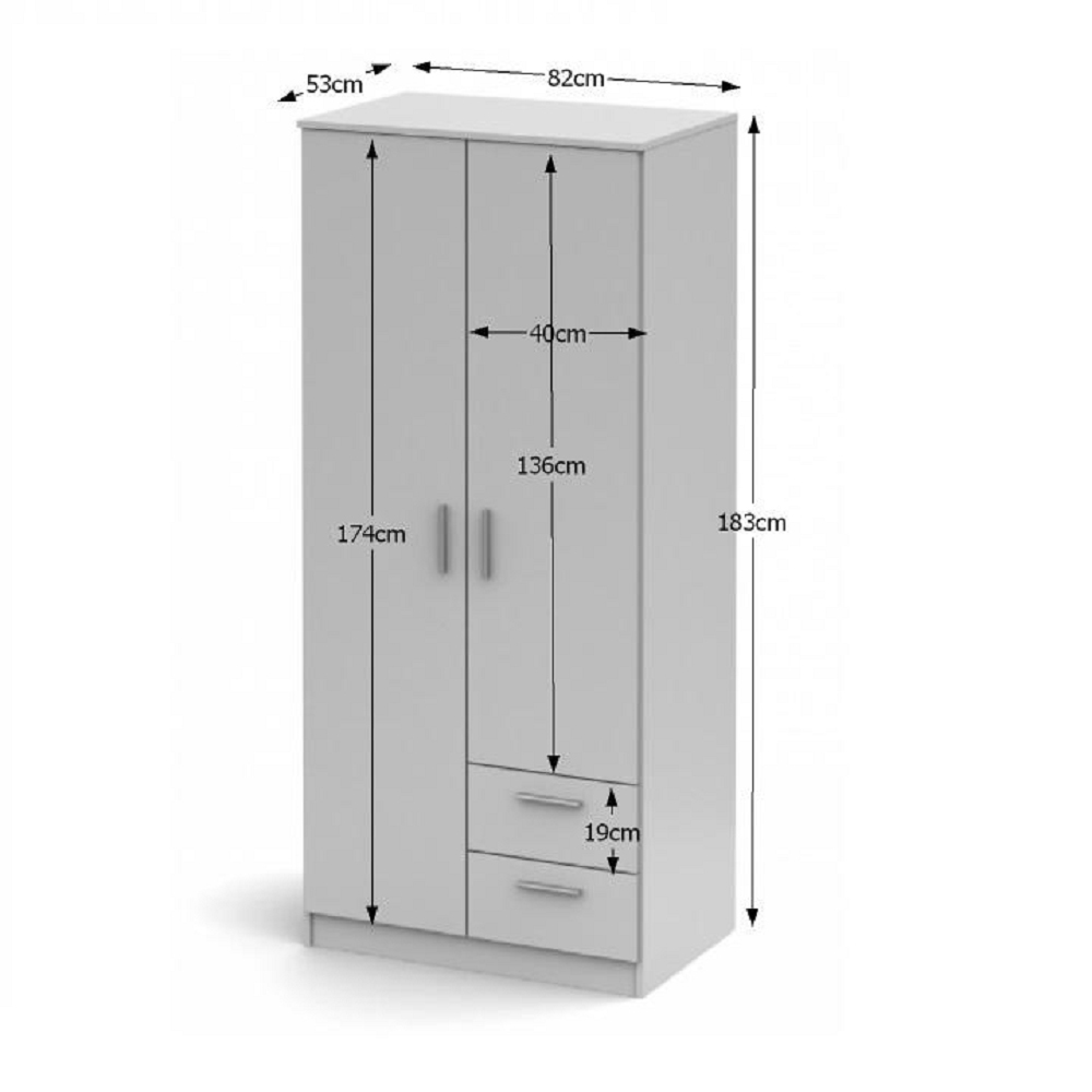 Šatníková skriňa Notrea Typ 81 (biela)