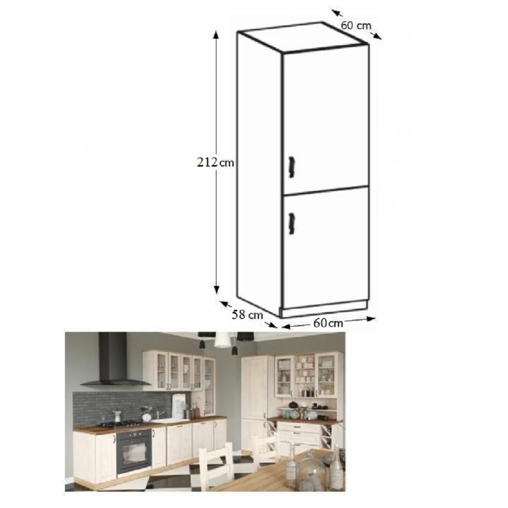 Potravinová kuchynská skriňa Regnar D60R