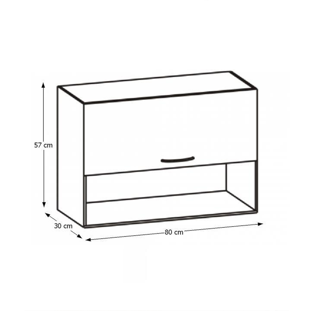 Horná kuchynská skrinka Hariva New G-80 O