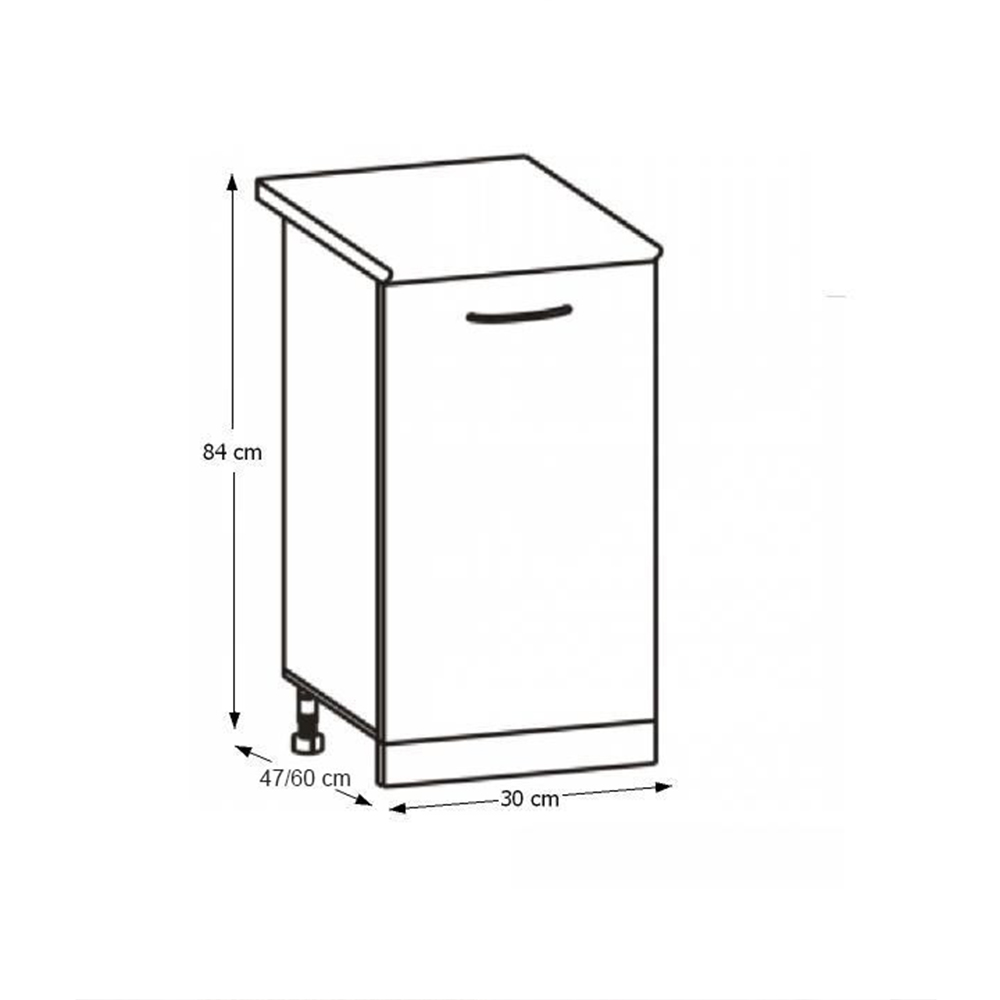 Dolná kuchynská skrinka Hariva New D-30