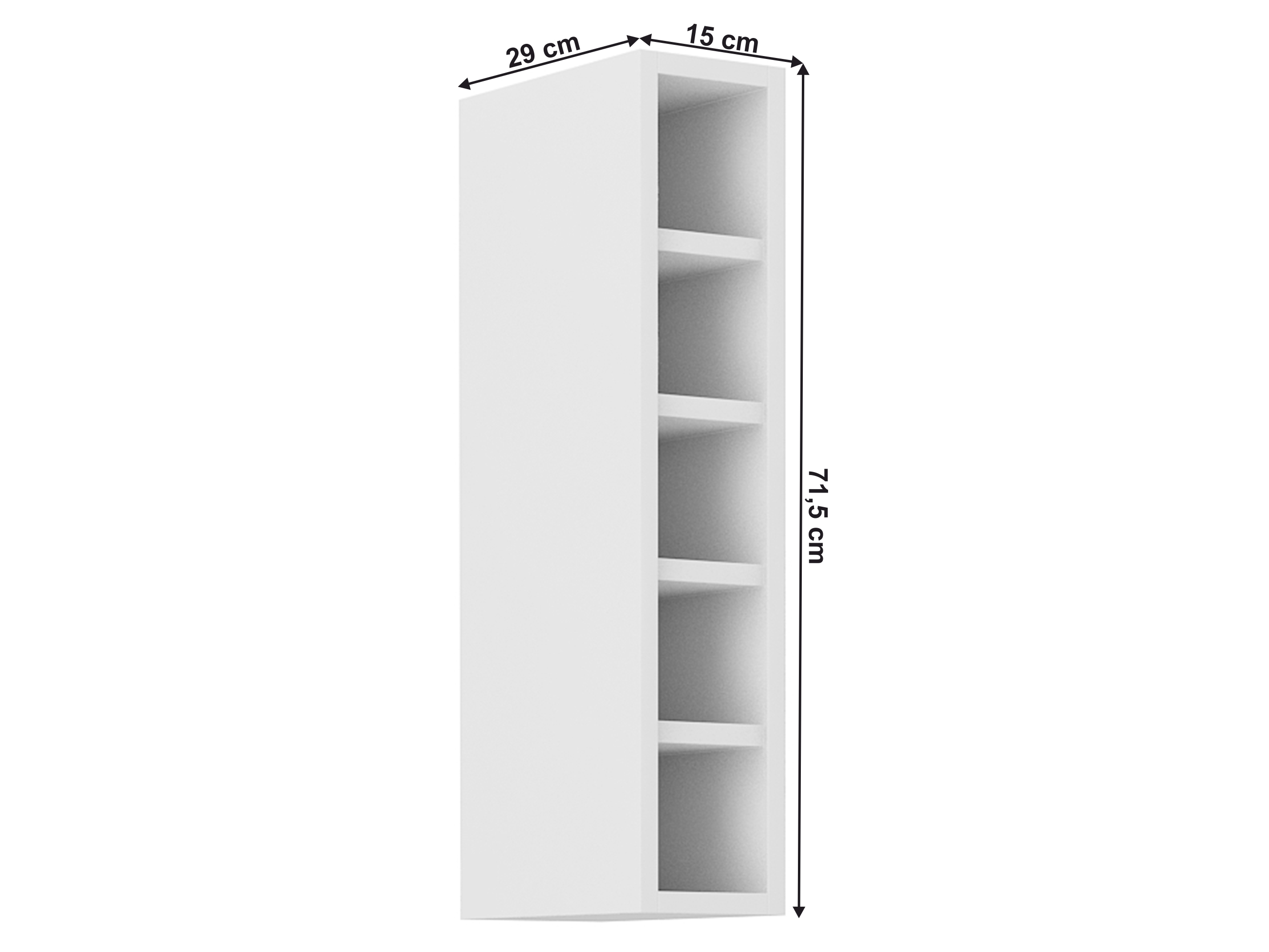 Horná policová skrinka Lesana 1 (biela) 15 G-72 OTW 