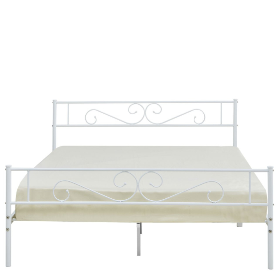 Manželská posteľ 160x200 cm Bengrio 0601 (biela) (bez matraca) *výpredaj