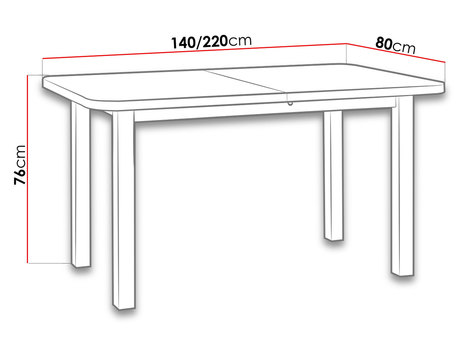 Rozkladací stôl 80 x 140/220 II XL Lima (Orech)