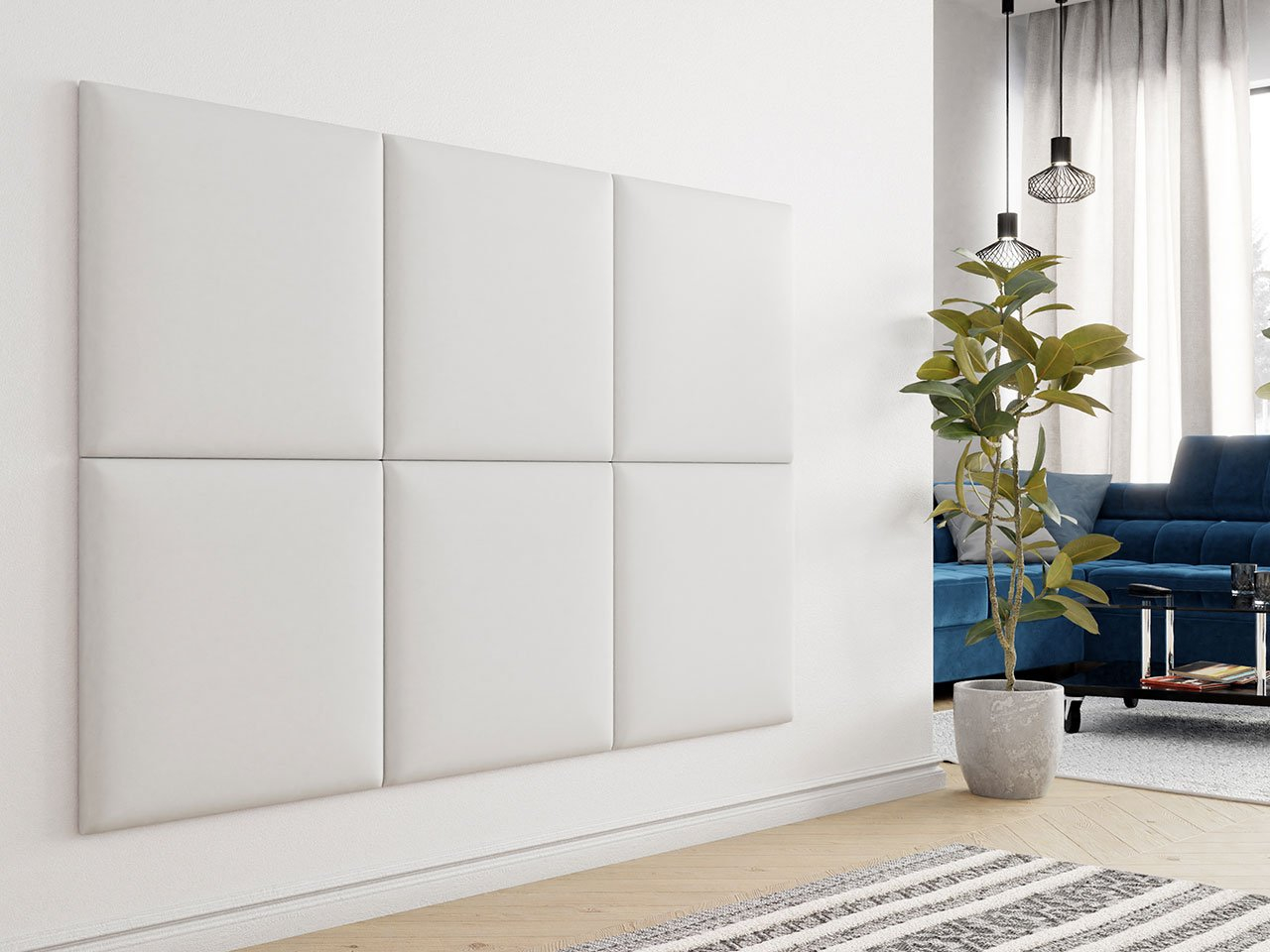 Čalúnený panel Pag 60x60 cm (biela) *výpredaj