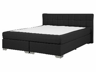 Manželská posteľ Boxspring 160 cm ADIR (s matracmi) (čierna)