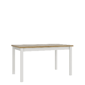 Rozkladací jedálenský stôl 140 cm Deasal 80 x 140/180 II (dub sonoma + biela) (pre 6-8 osôb)