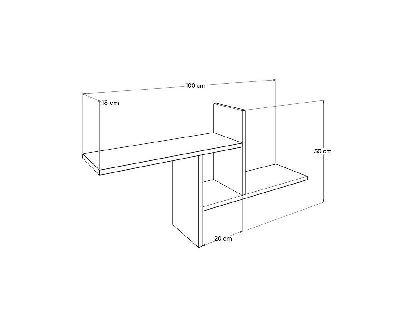 Nástenná polica Rafadella (orech svetlý)