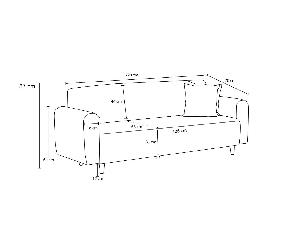 Pohovka trojsedačka Noyalepo L (sivá + orech)