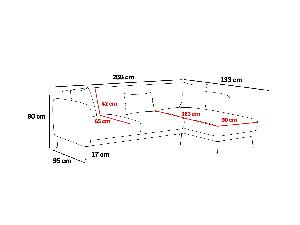 Rohová sedačka Venosuna (P) (antracit + čierna)